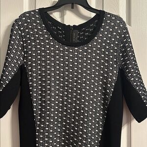 Rag & Bone | Datia Combo Knit Dress Black & White Size Large